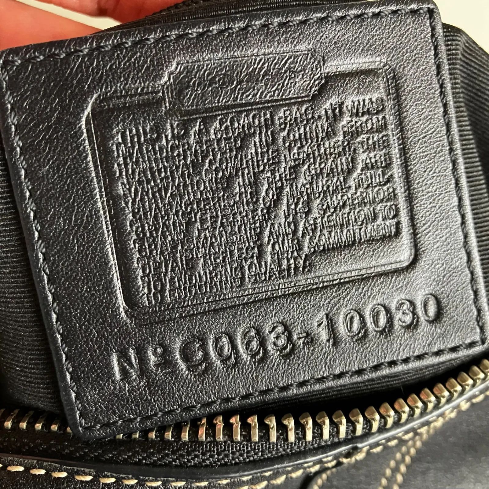 Vintage Coach Soho Mini Hobo Shoulder Bag Black Leather Y2K Error 