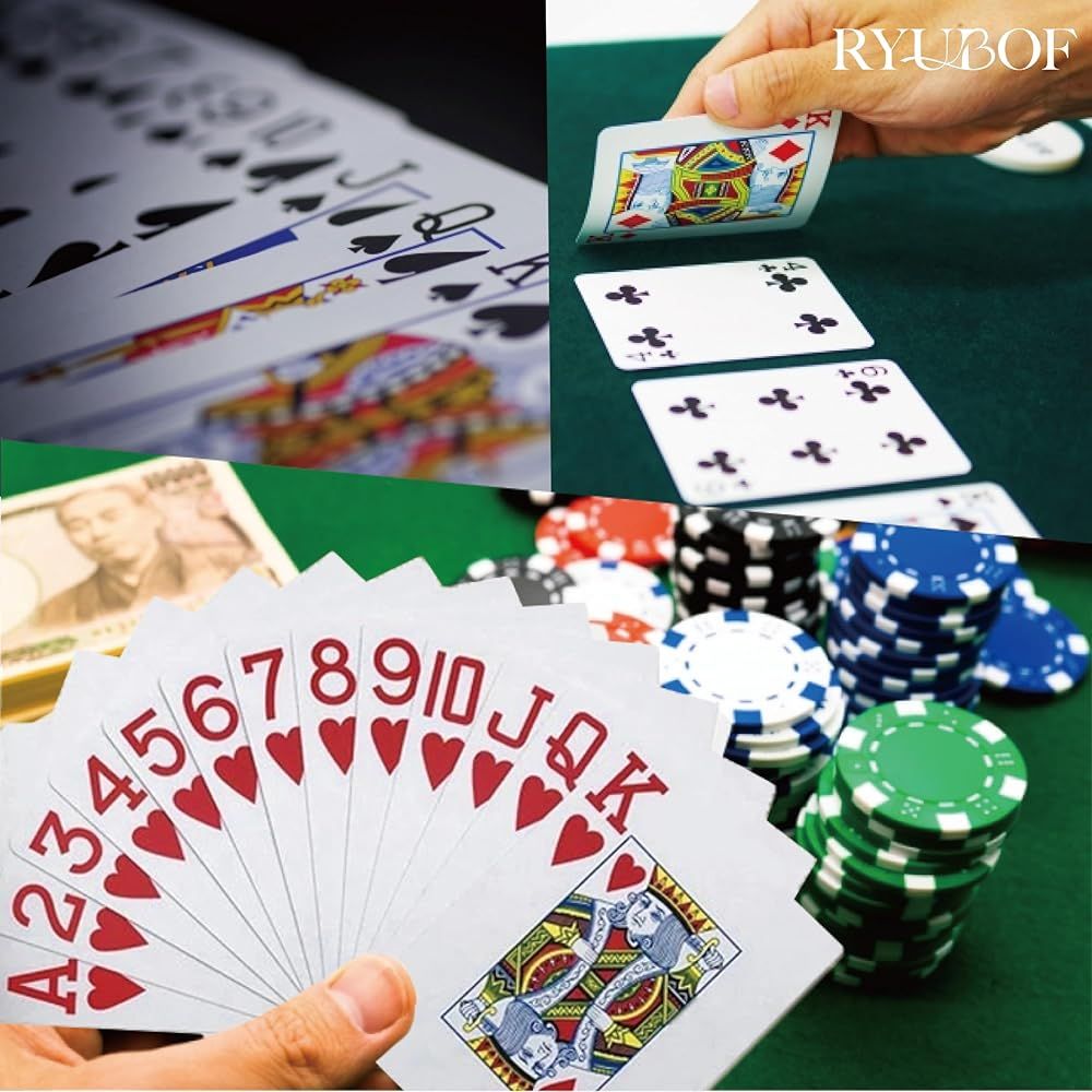 RYUBOF トランプ ポーカーサイズ プラスチック 2デッキセット 100%防水