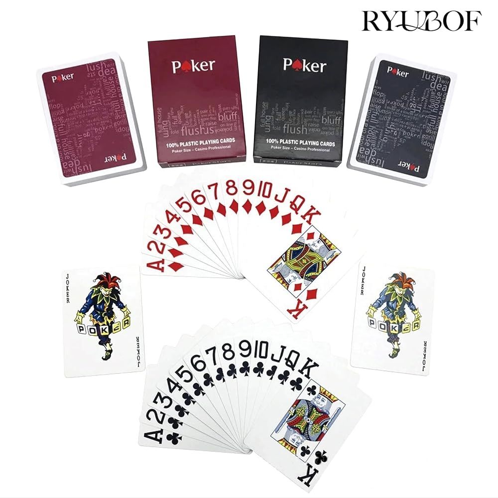 100%プラスチックトランプ 2デッキポーカーカード 100%プラスチックトランプ 2デッキポーカーカード DA VINCI Luna