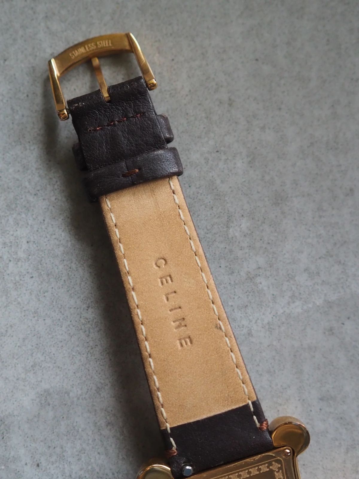 CELINE セリーヌ トリオンフ モチーフ ウォッチ マカダム ゴールド