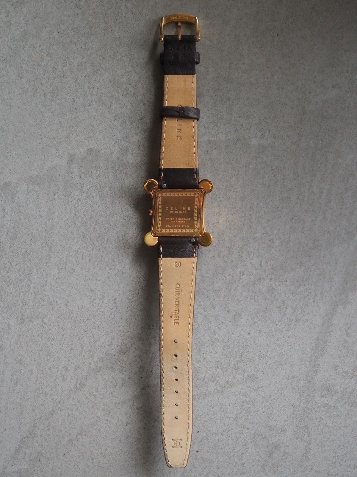 CELINE セリーヌ トリオンフ モチーフ ウォッチ マカダム ゴールド