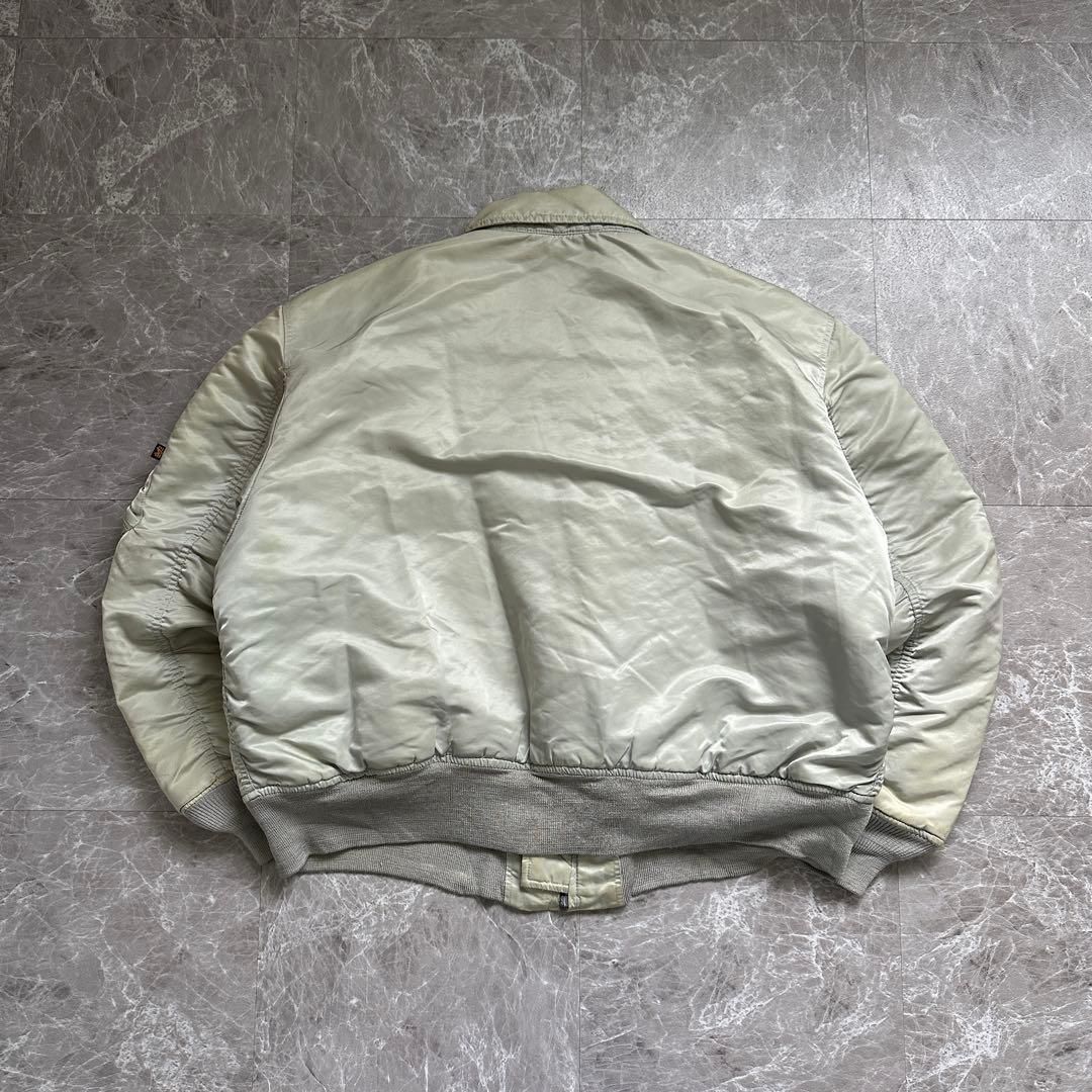 希少XL 90s USA MA-1 アルファインダストリーズ　グレー　シルバー 希少XL 90s USA MA-1 アルファインダストリーズ グレー シルバー 希少