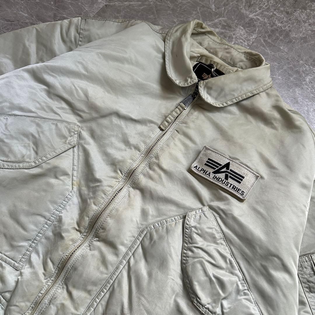 MA-1 フライトジャケット シルバーalpha usa製　希少　90s 90s ALPHA INDUSTRIES（XL）USA＊シルバー＊MA-1＊フライトジャケット