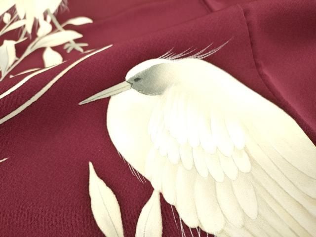 平和屋着物▽訪問着 手描き 白鷺 正絹 逸品 DAAZ6561fe - メルカリ