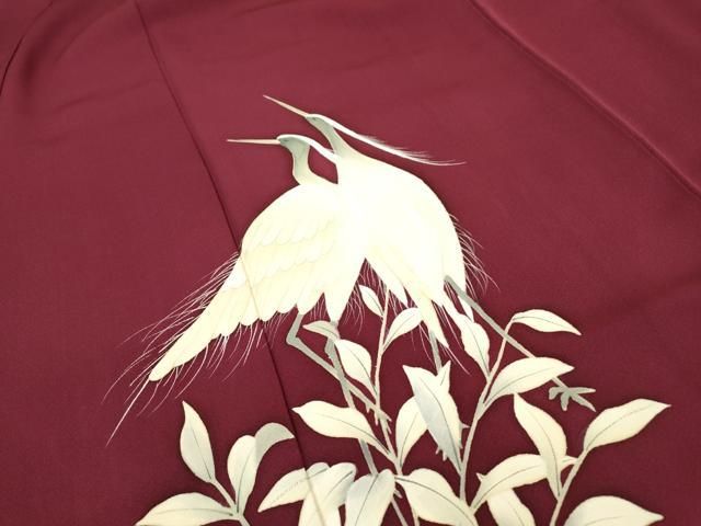 平和屋着物▽訪問着 手描き 白鷺 正絹 逸品 DAAZ6561fe - メルカリ