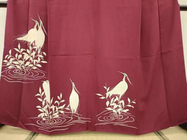 平和屋着物▽訪問着 手描き 白鷺 正絹 逸品 DAAZ6561fe - メルカリ