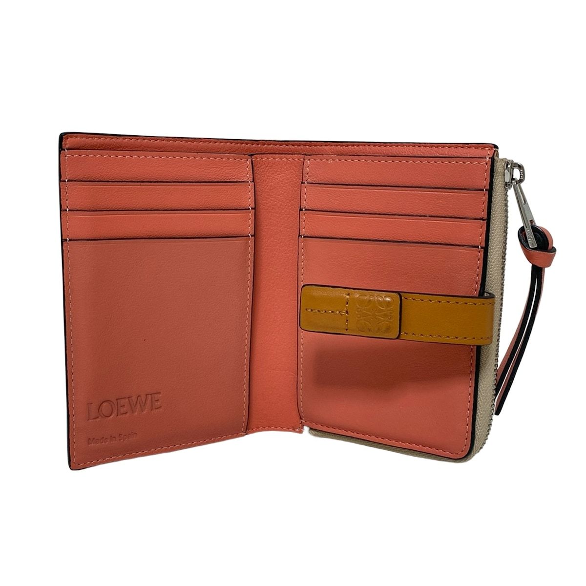 LOEWE(ロエベ) 2つ折り財布 スリム ジップ バイフォールド ウォレット