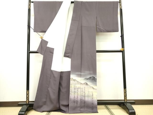 平和屋着物●色留訪問着　作家物　手描き　宮島　暈し染め　金彩　正絹　逸品　CAAZ3897yc 平和屋着物○色留訪問着 作家物 手描き 宮島 暈し染め 金彩