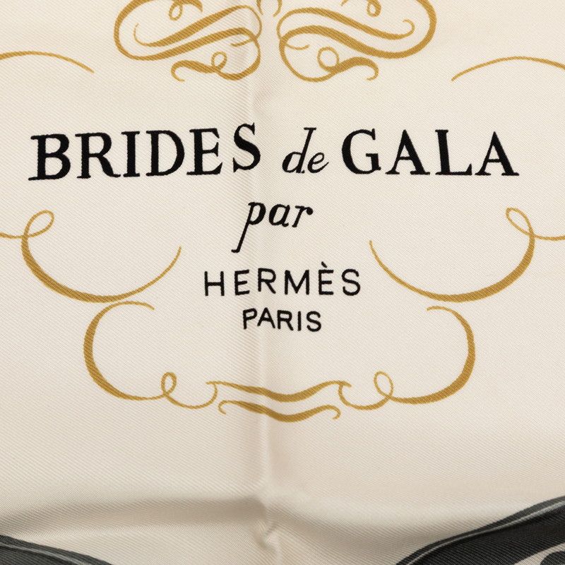 エルメス カレ90 BRIDES de GALA 式典用の馬勒 レッド マルチカラー