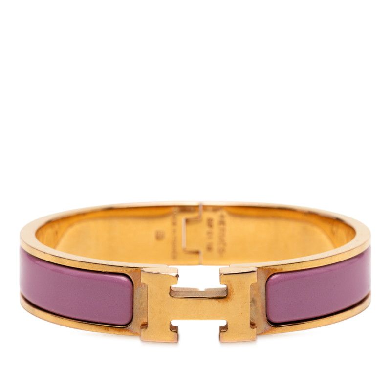 エルメス クリックH PM ゴールド パープル メッキ レディース HERMES 