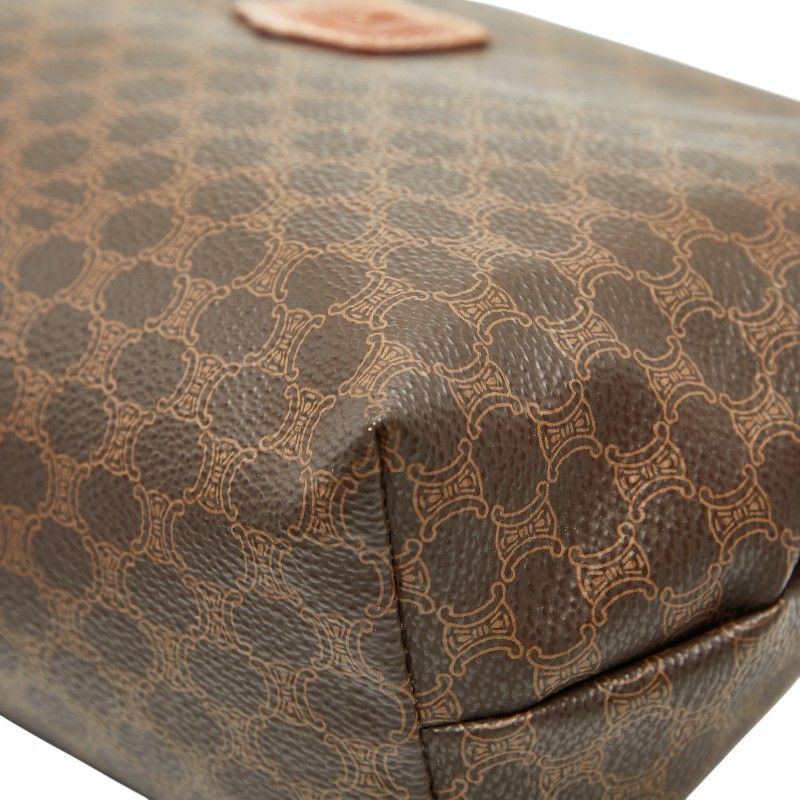 セリーヌ ポーチ マカダム コスメケース 小物入れ PVC ブラウン 茶 バック セリーヌ 節約 マカダム ポーチ 小物入れ ブラウン PVC レザー