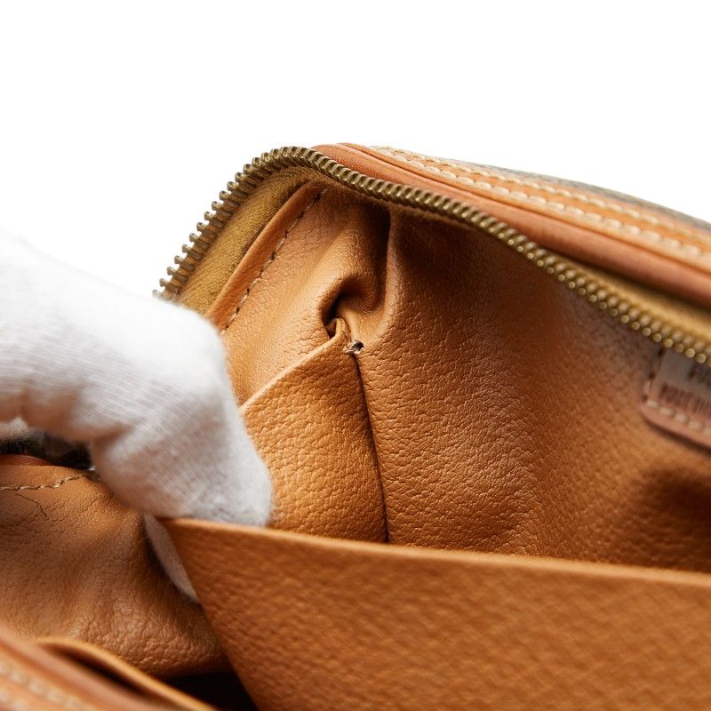 セリーヌ 節約 マカダム ポーチ 小物入れ ブラウン PVC レザー