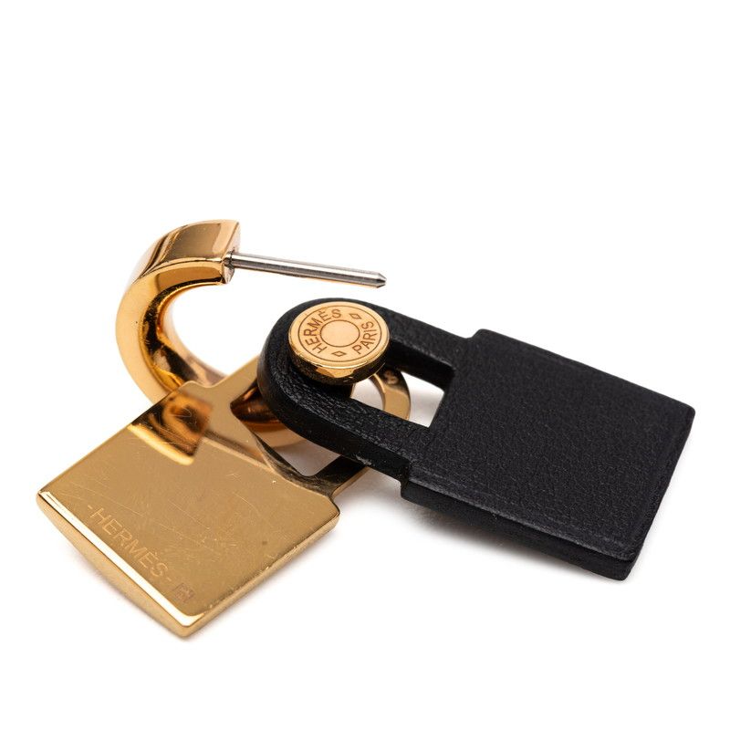 エルメス オーケリー フープピアス ゴールド ブラック メッキ スイフト