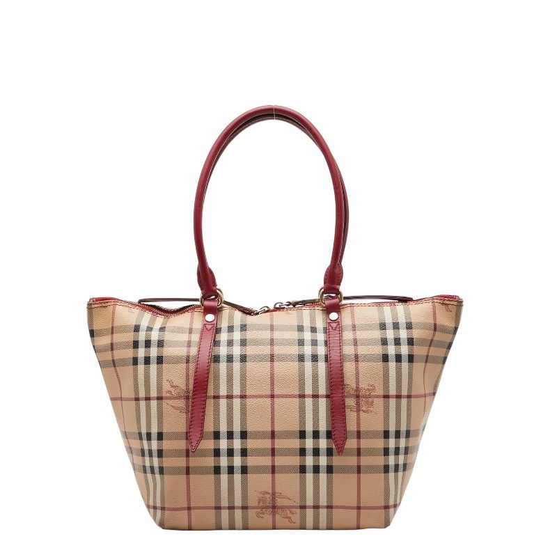 バーバリー ノバチェック シャドーホース ベージュ マルチカラー PVC