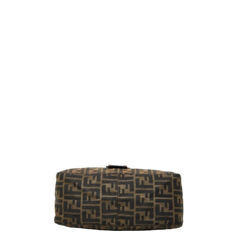 フェンディ ズッカ マンマバケット ブラウン キャンバス レザー