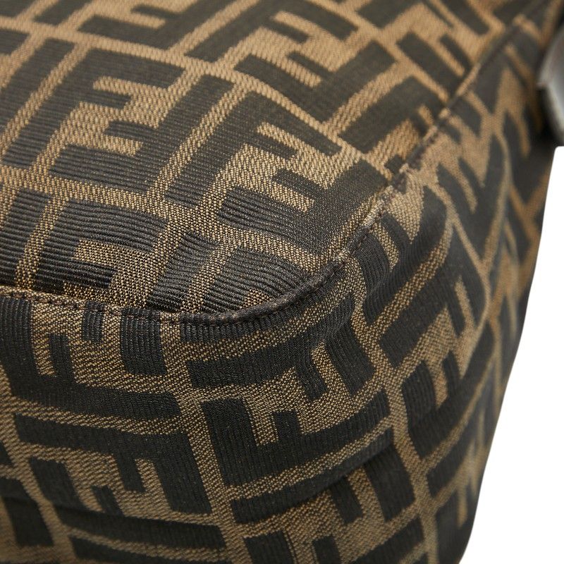 フェンディ　マンマバケット　ズッカ　ブラウン フェンディ ズッカ マンマバケット キャンバス×レザー ショルダー