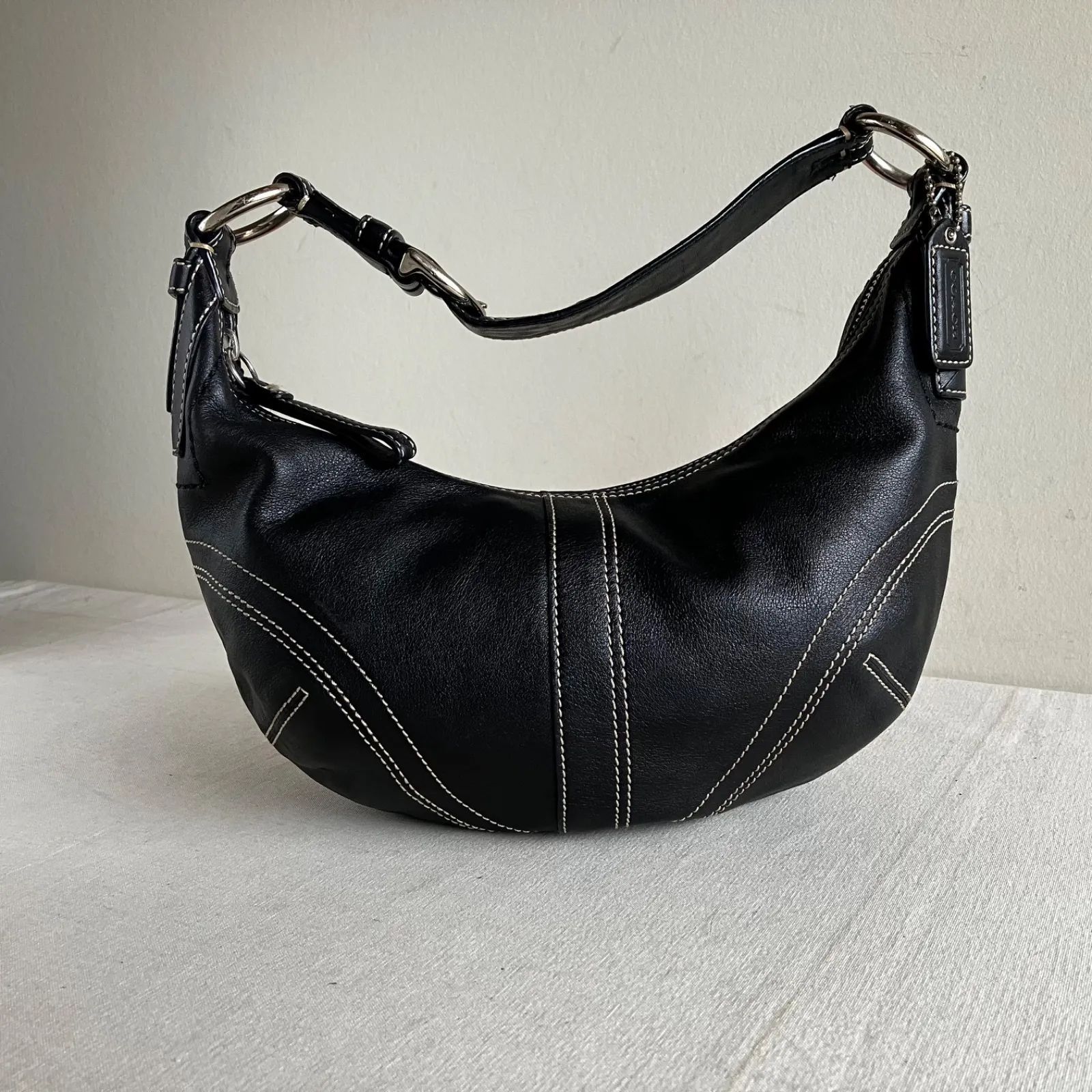 バッグ Vintage coach hobo soho shoulder bag y2k Coach 9248 MEDIUM Vintage Soho Y2K Black Leather Shoulder Bag | eBay