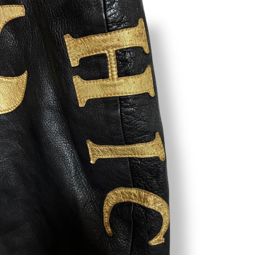 MOSCHINO モスキーノ 本革 レザースカート 黒 ブラック イタリア製