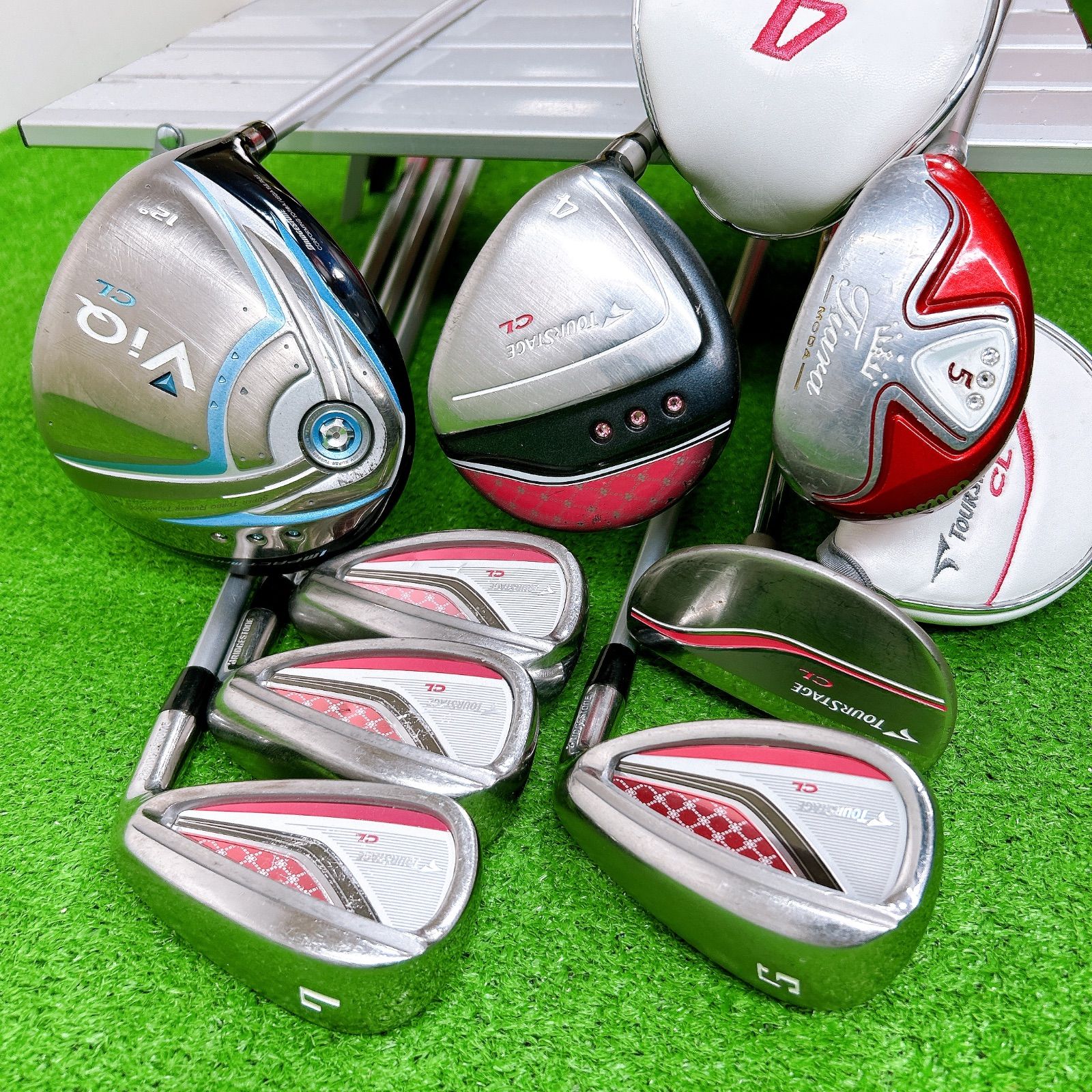 ツアーステージ ViQ CL レディース 10本 ゴルフ クラブセット 右打ち レディース初心者用 ツアーステージ VIQ CL ゴルフクラブセット 右打10