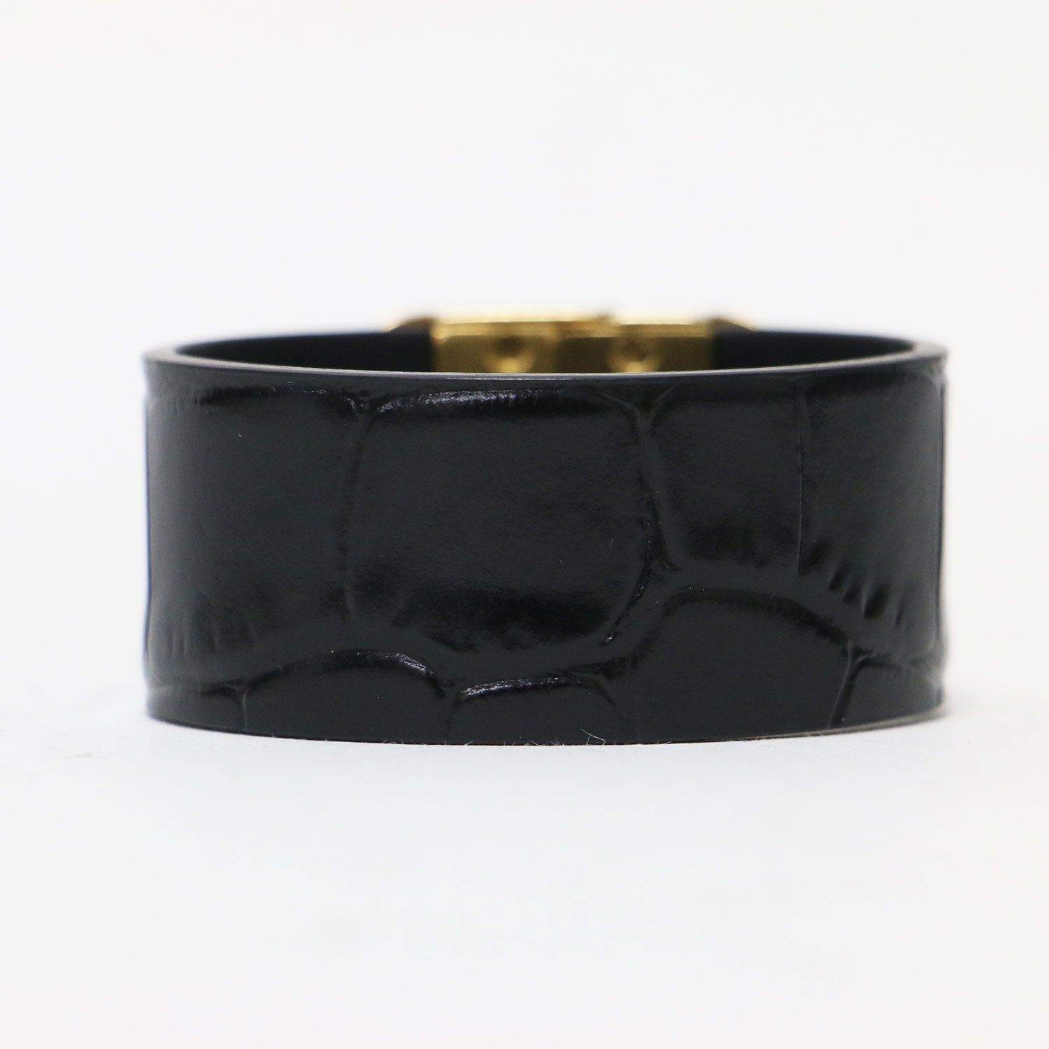 美品】BALENCIAGA バレンシアガ ブレスレット | BB 型押しレザー