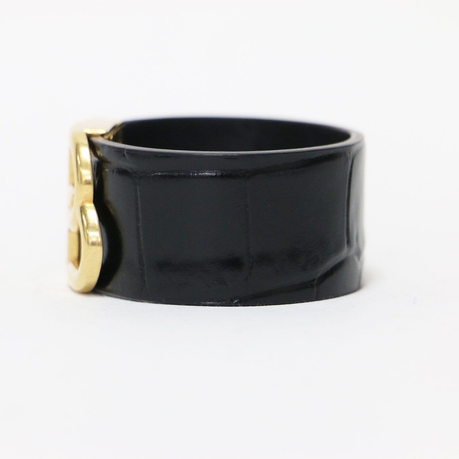 美品】BALENCIAGA バレンシアガ ブレスレット | BB 型押しレザー