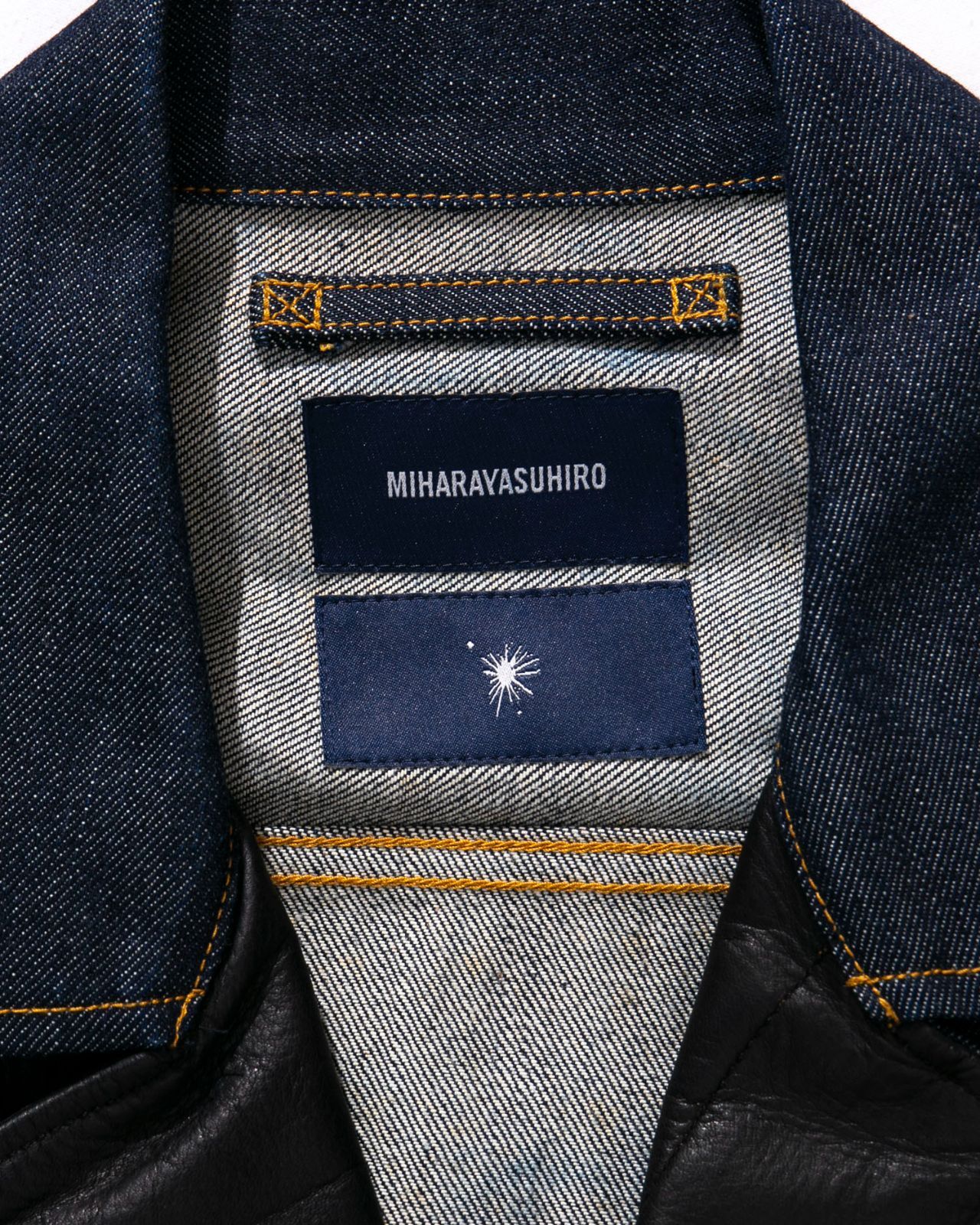 MIHARA YASUHIRO ミハラヤスヒロ デニム×レザー ライダースジャケット