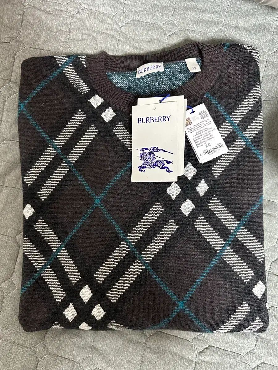 XL バーバリー アーガイル パータン メンズ ニット