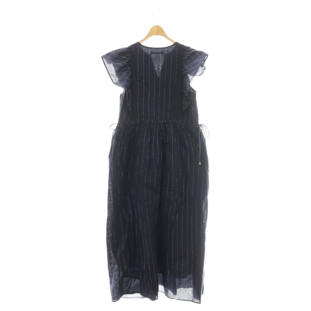 ヌキテパ NE QUITTEZ PAS! Cotton Lurex Stripe Frill Sleeve Dress
