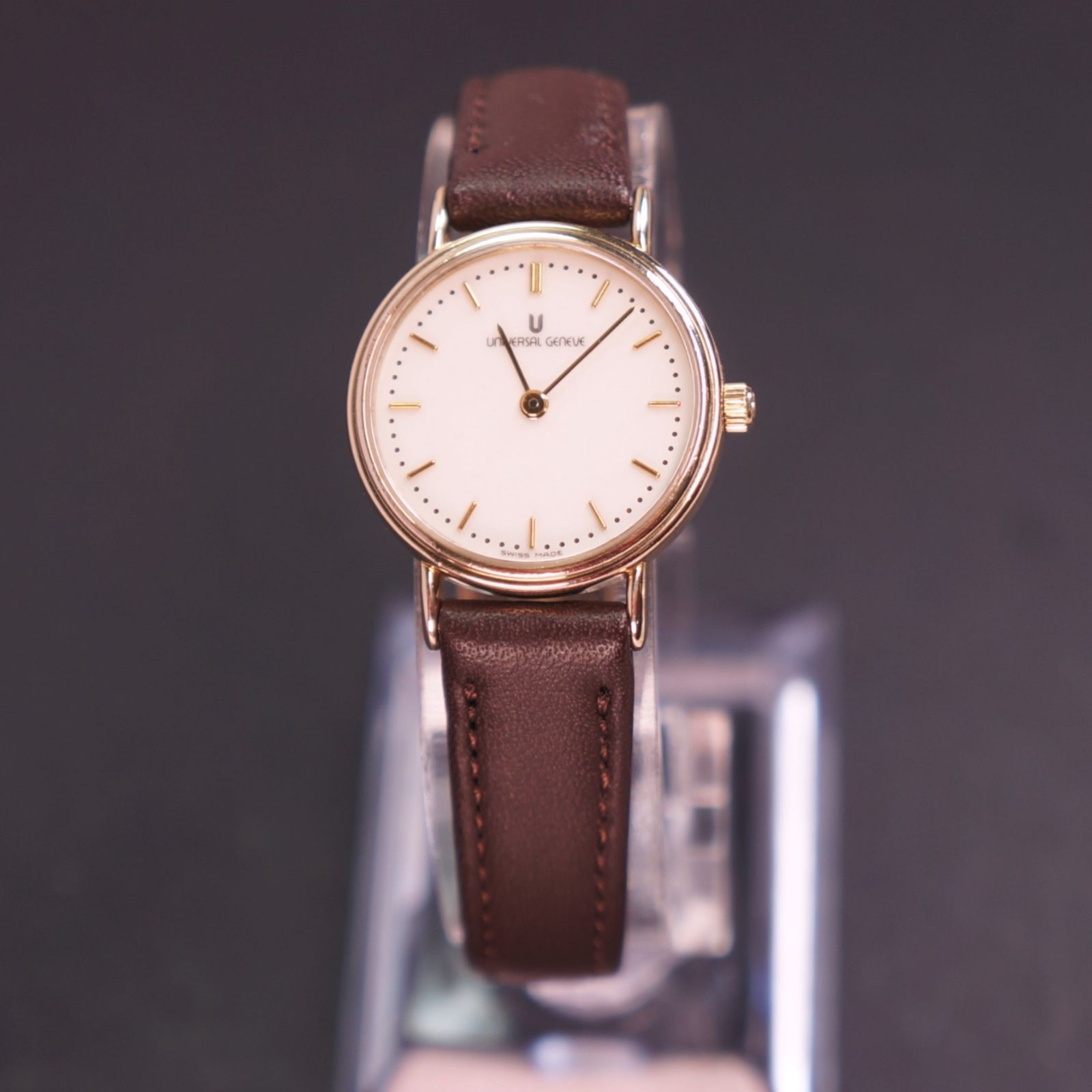 稼働品】 UNIVERSAL GENEVE アンティーク シェル文字盤 18KGEP 新品