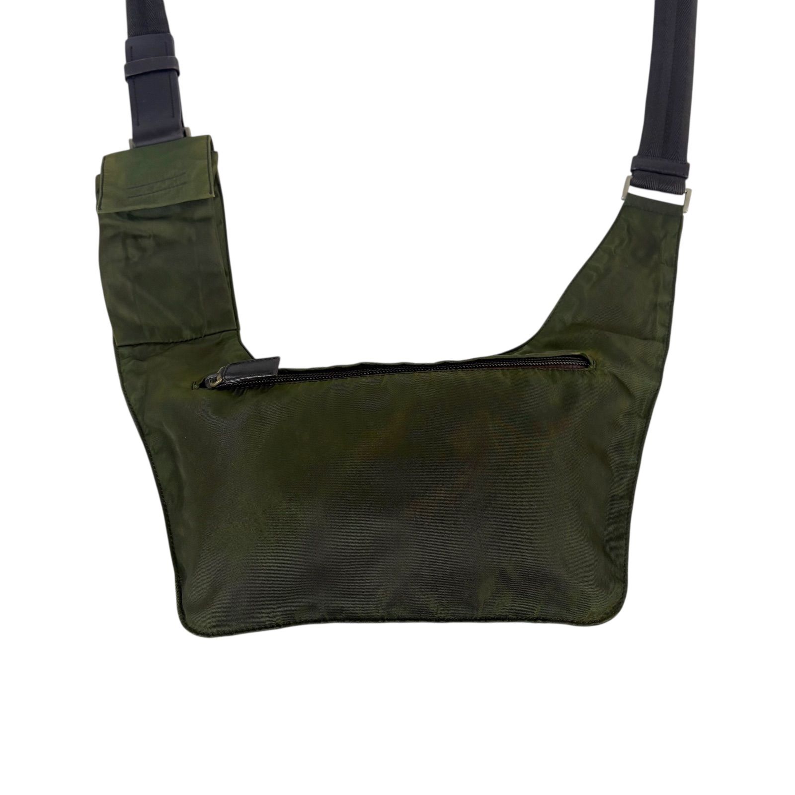 PRADA グリーン ウエストポーチ プラダ PRADA ウエストポーチ トライアングルロゴ テスートナイロン