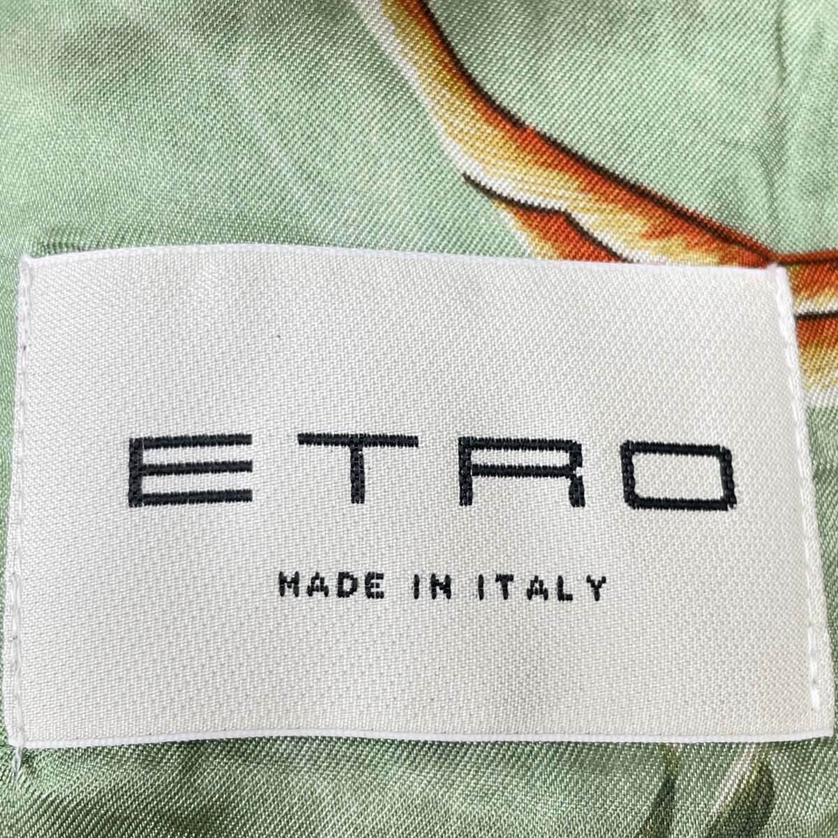 メンズ●【ETRO】最高級イタリー製ベージュカラーコットンジャケット● ETRO エトロ ﾍﾞｰｼﾞｭ 201-1187Q-1316 ｺｯﾄﾝ ﾌﾗﾜｰ裏地 ﾃｰﾗｰﾄﾞｼﾞｬｹｯﾄ 50