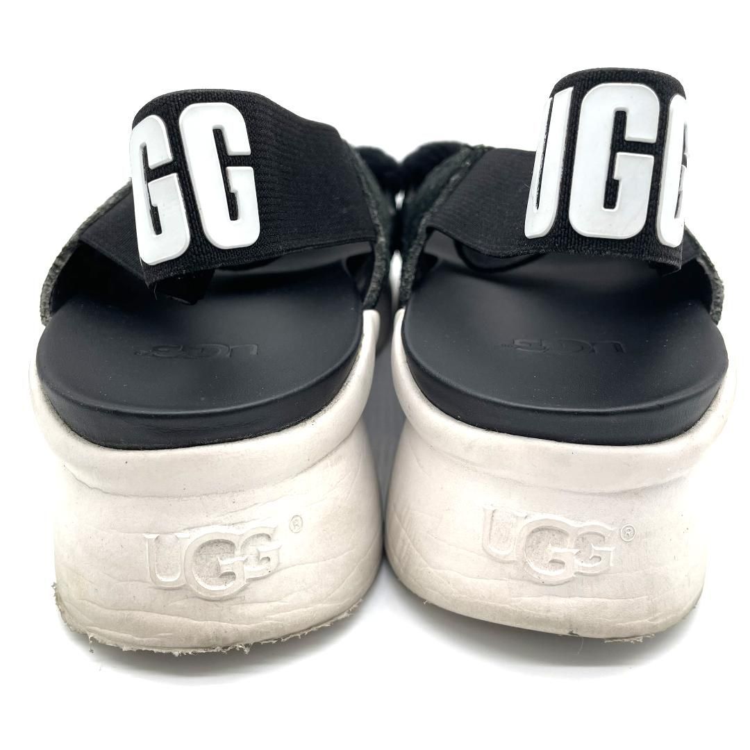 じゅんち UGG アグ ファー ストラップサンダル黒 25cm 新品未使用 UGG アグ サンダル ブラック 厚底 ストラップ ファー ボア スポーツ