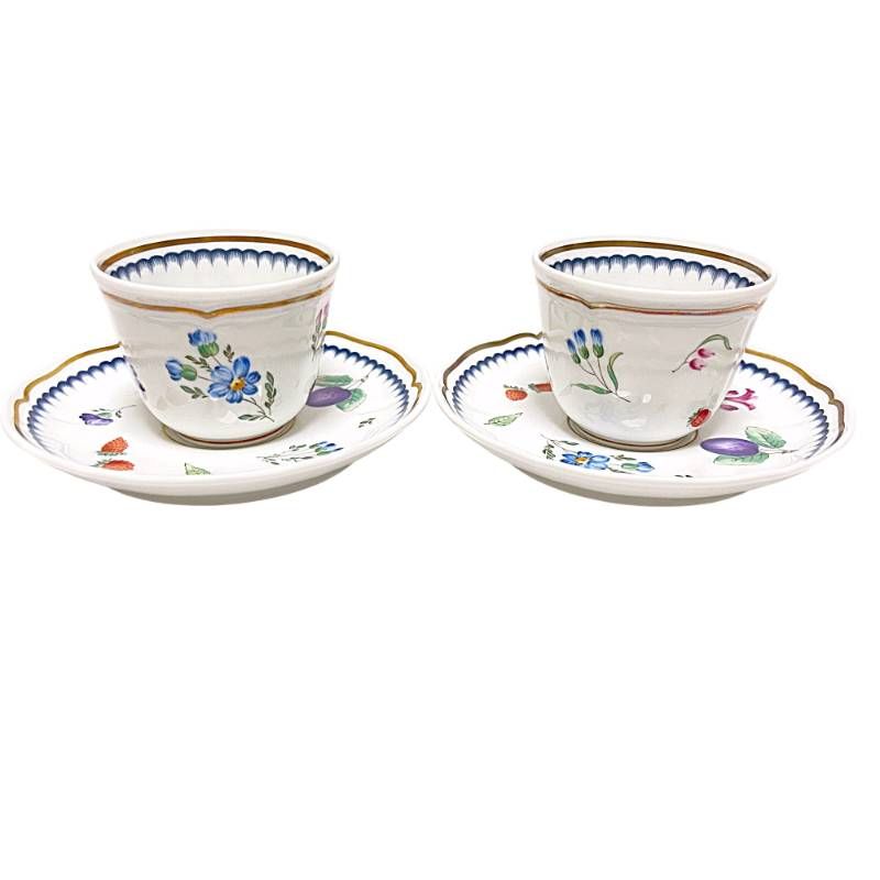 リチャードジノリ デミタスカップ&ソーサー イタリアンフルーツ 2客