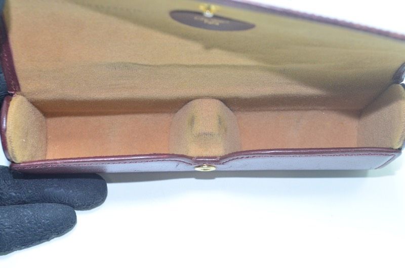 送料無料】 カルティエ CARTIER レザー メガネケース ボルドー マスト