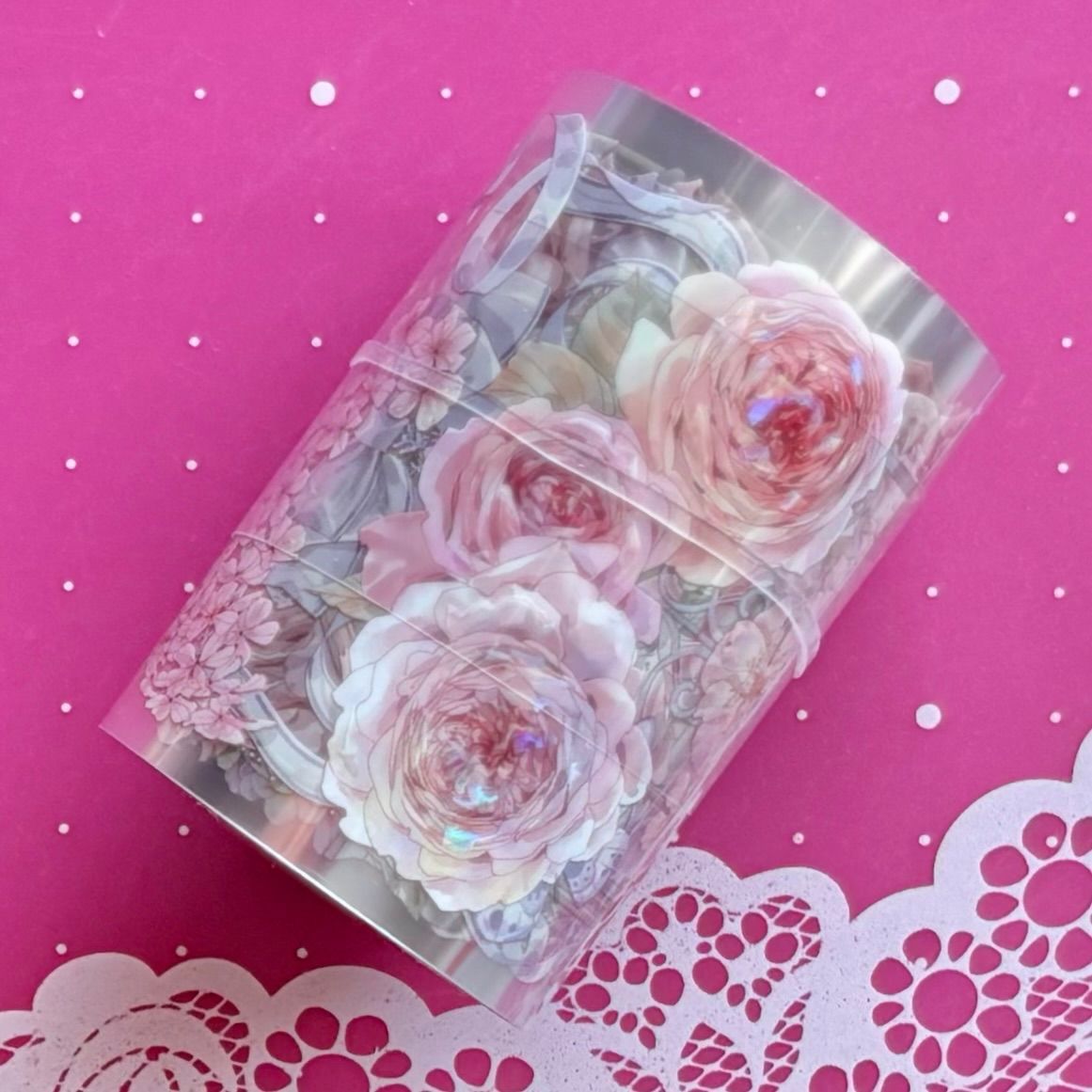 贝壳光 庭前向晩 6cm×5m 100cm/loop 海外マスキングテープ 海外マステ