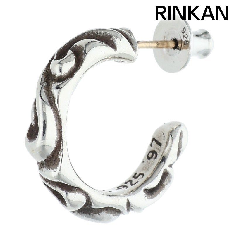 クロムハーツ HOOP SCROOL 1/スクロールフープ シルバーピアス メンズ