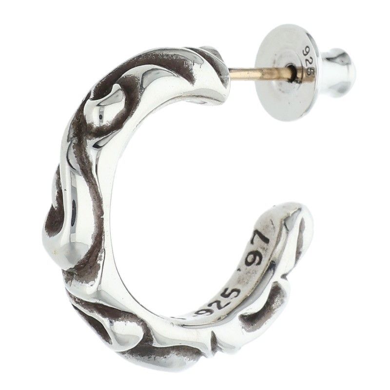 クロムハーツ HOOP SCROOL 1/スクロールフープ シルバーピアス メンズ