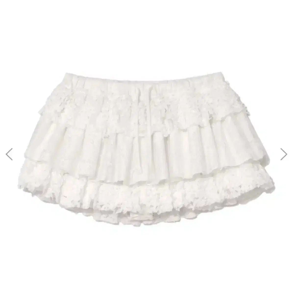 GLOWNY レース　フリル　スカート 本日限定) GLOWNY Girl FRIEND ラッフル レース スカート M 白 - メルカリ