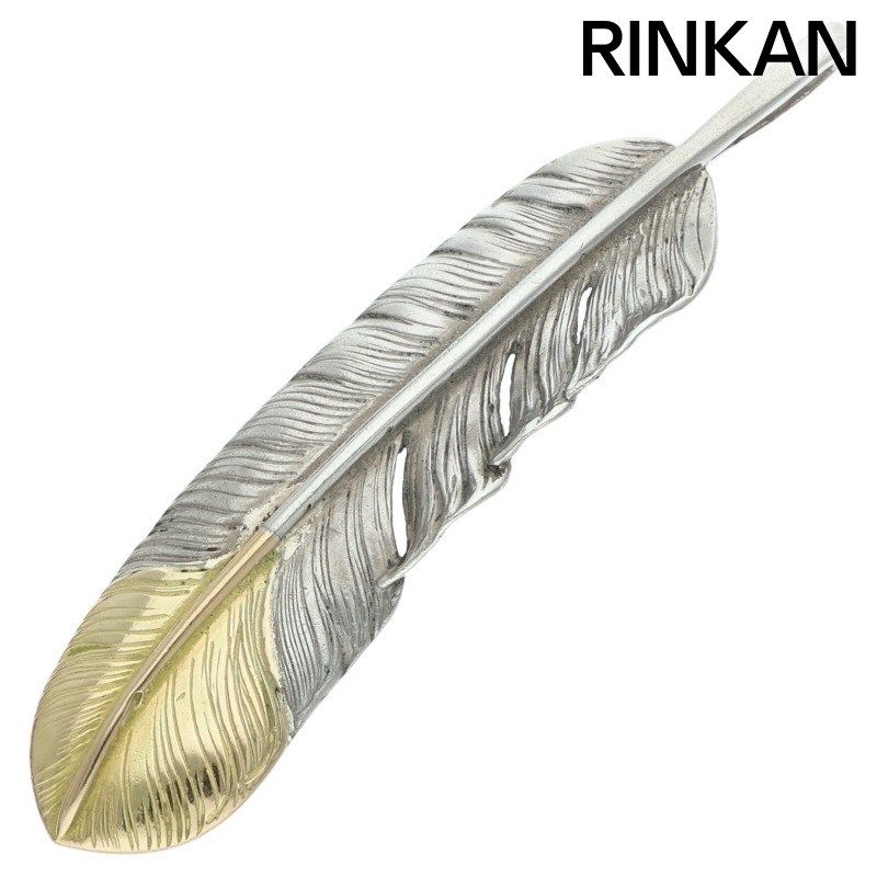 ゴローズ オールド先金特大フェザー 左向き ネックレストップ メンズ