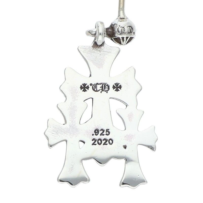 クロムハーツ 3 CH CROSS DROP/トリプルCHクロス シルバーピアス