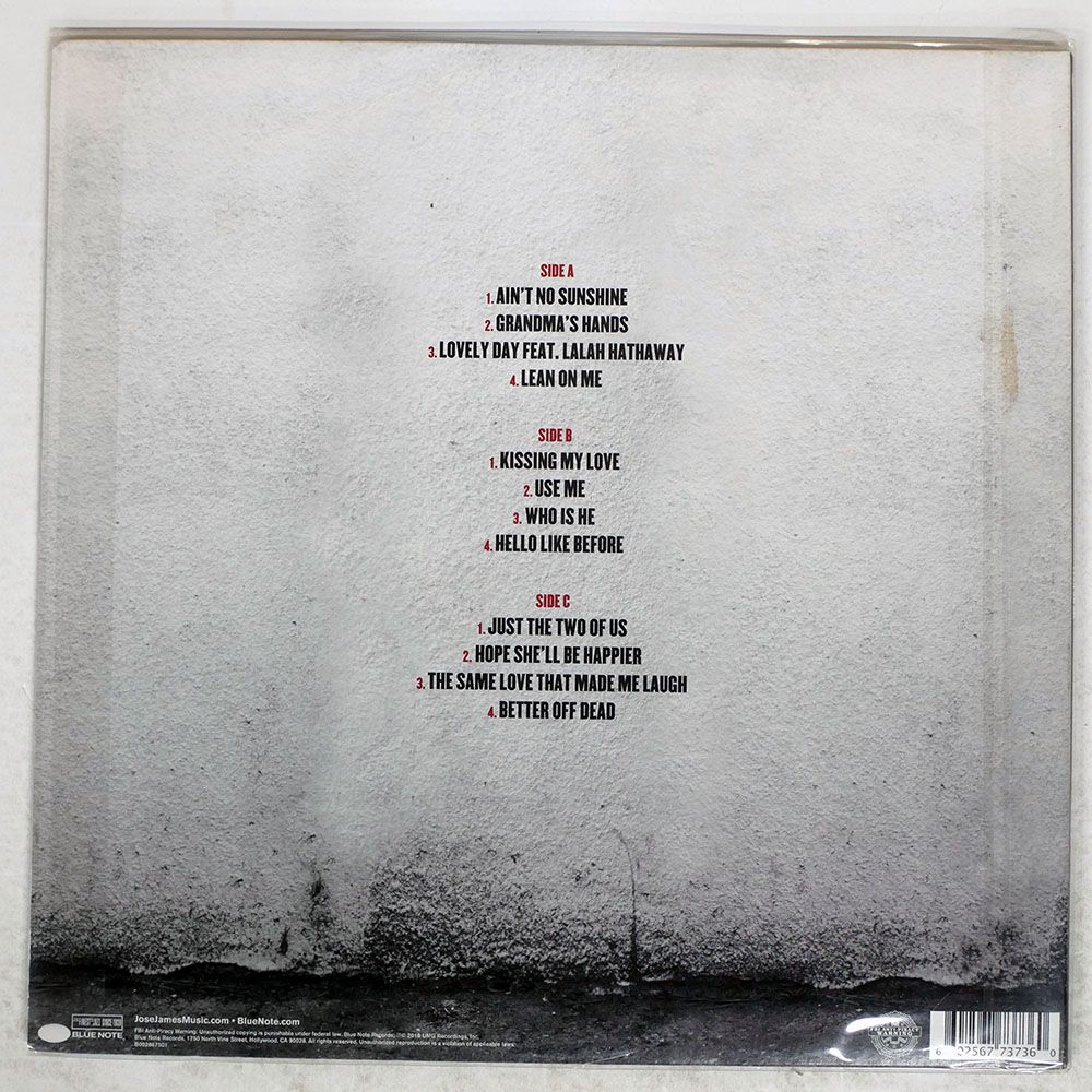 US盤 JOSE JAMES/LEAN ON ME/BLUE NOTE B002867501 LP 【公式通販】