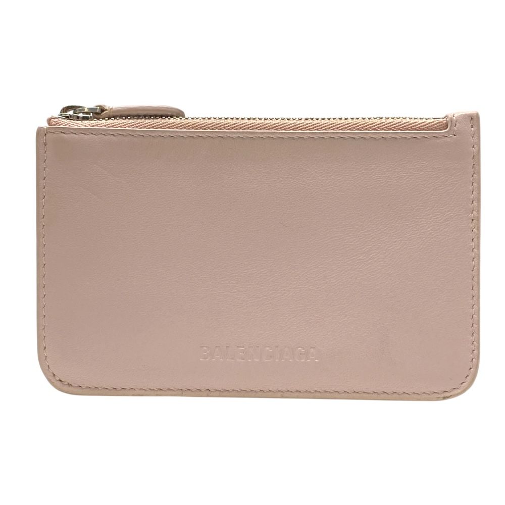『美品』BALENCIAGA ケース・小銭入れ バレンシアガ 小銭入れ コインケース カードケース ロゴ レザー ピンク