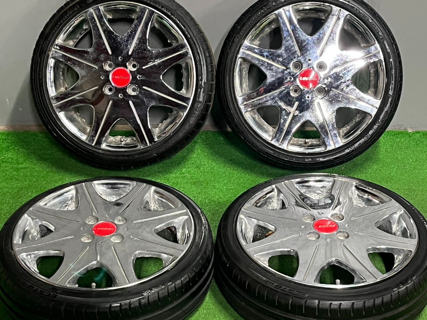 人気！メッキホイール！】LEGZAS レグザス 16in 5.5J+48 PCD100 165