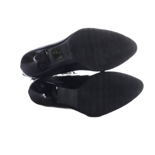 ミュウミュウ miumiu ブーツ ショート ハイヒール パテントレザー 36