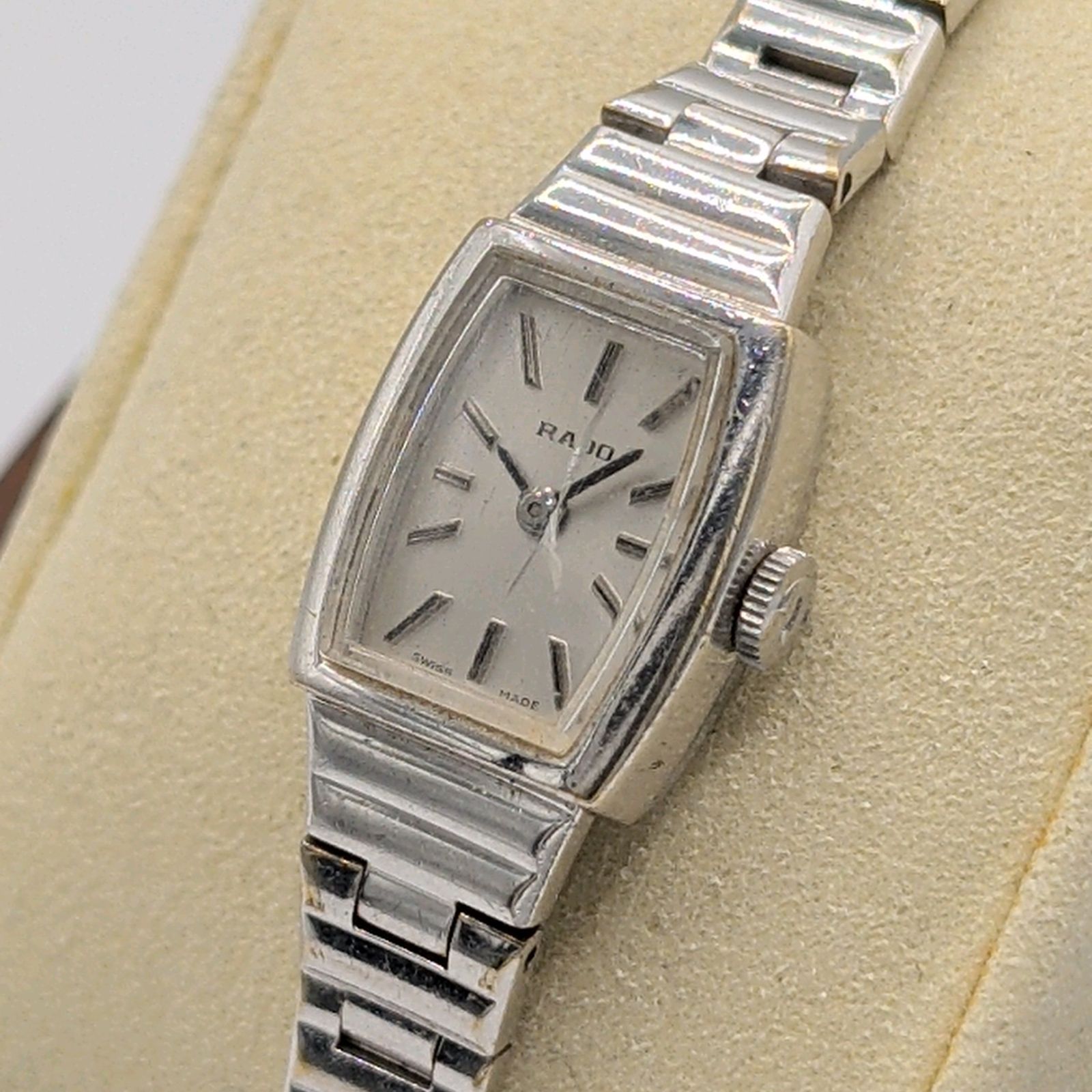 RADO Watch Hand-Winding Ladies Square Silver dial Y2K 00S Vintage 