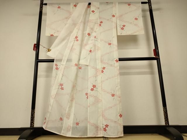 平和屋着物＊夏物　小紋　絽　舞花文　洗える着物　AABE7443jd 平和屋着物＊夏物 小紋 絽 草花文 洗える着物 AABE4758jd 【公式通販】