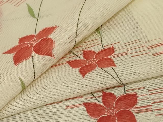 平和屋着物＊夏物　小紋　絽　舞花文　洗える着物　AABE7443jd 平和屋着物＊夏物 小紋 絽 草花文 洗える着物 AABE4758jd 【公式通販】