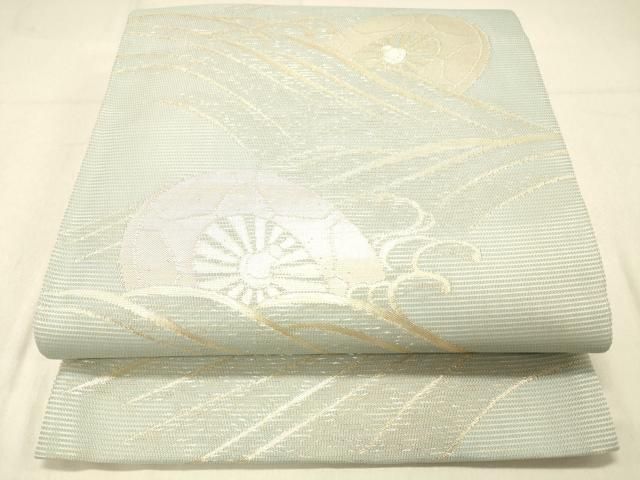 平和屋着物＊夏物 六通柄袋帯 流水文 銀糸 正絹 逸品 DAAY8377cm 六