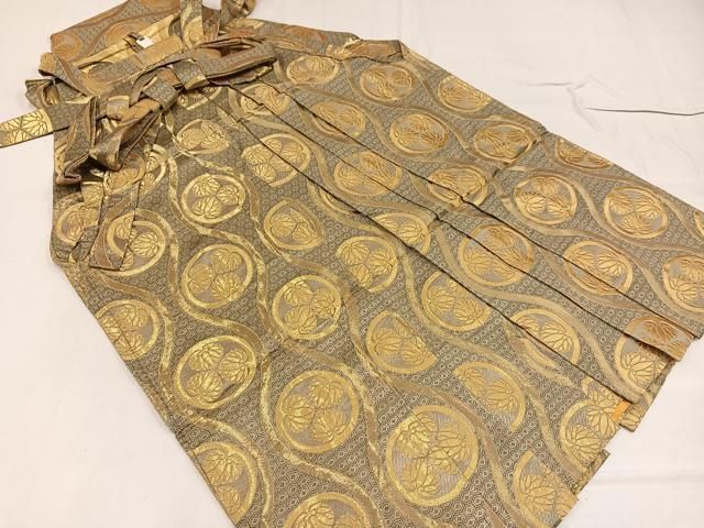 平和屋着物男性　馬乗り袴　金襴袴　金糸　AABE8148ph