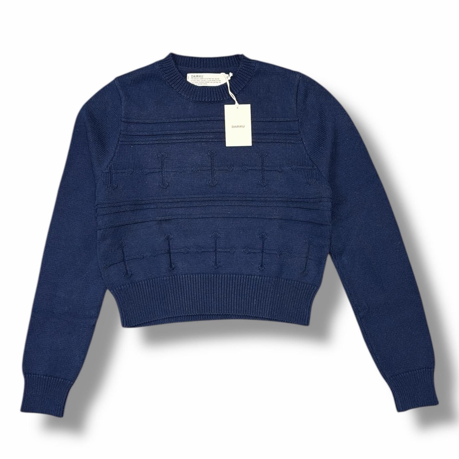 参考上代39600円 未使用 DAIRIKU 25SS CROSS TITE KNIT クロスタイト